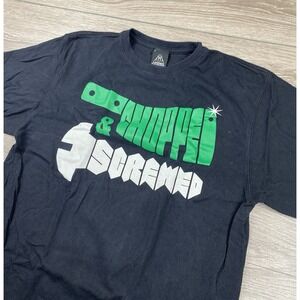 Upper Playground Men's Chopped‎ & Screwed Graphic T Shirt Black Size Small